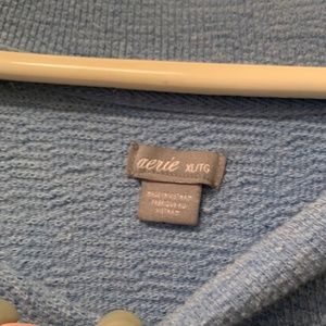 Aerie Blue Beach Fleece Sweatshirt/Crewneck
